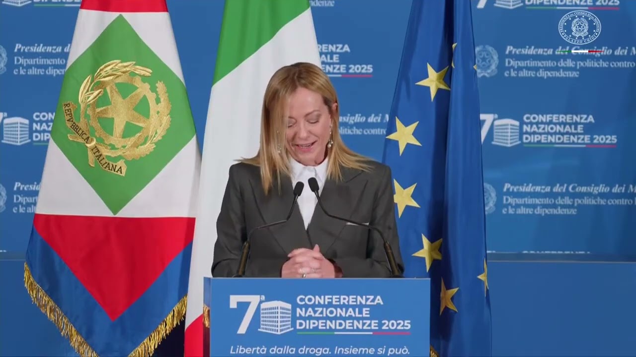 Giorgia Meloni interviene alla Conferenza Nazionale Dipendenze. Non perdetela!