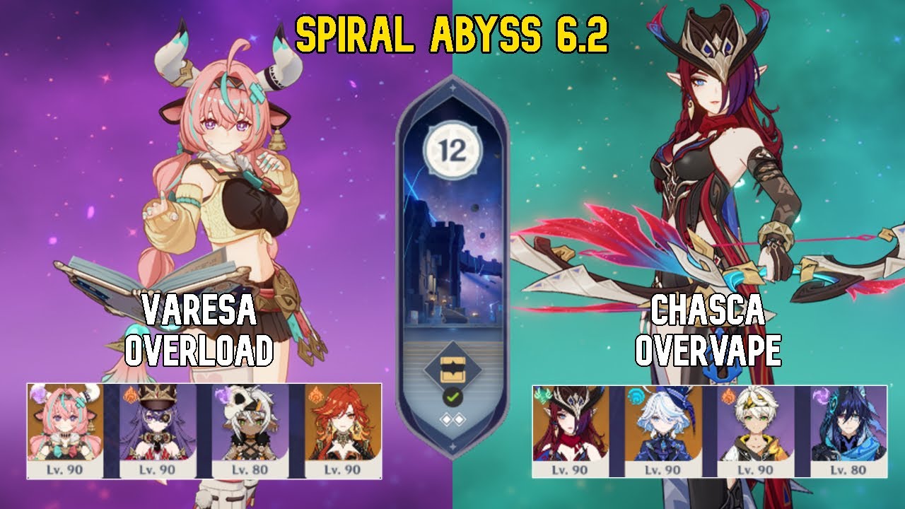 Varesa Overload & Chasca Overvape | Spiral Abyss Floor 12 | Genshin Impact Luna 6.2