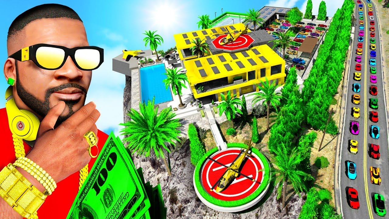 פרנקלין קונה אחוזה של טריליונרים בGTA V!