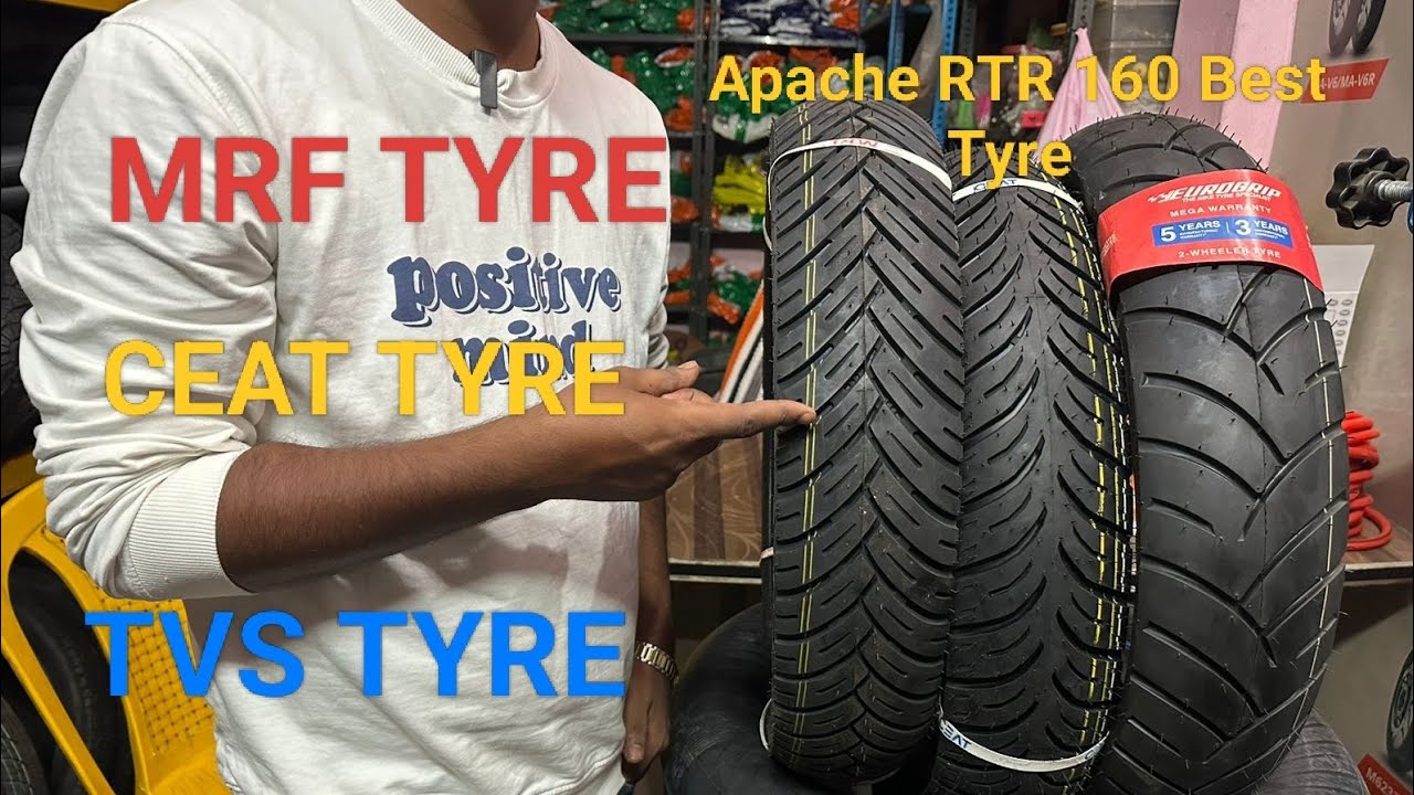 Best' Tyre for Apache RTR 160 ,180 TVS Apache 160 Best Tyre 110/80-17 MRF vs CEAT Review TVS Tyre 