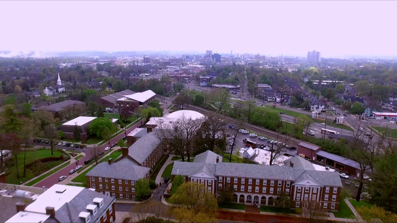 Flight over Kalamazoo College