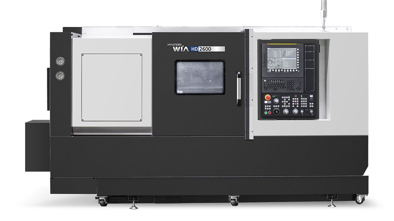 Hyundai-Wia HD2600M Slant Bed CNC Lathe, C Axis & Driven Tools