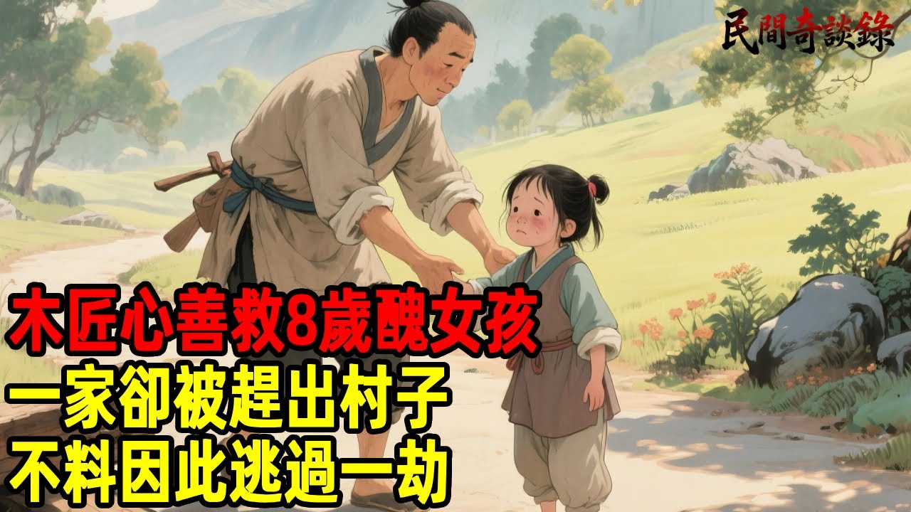 木匠心善救8歲醜女孩，一家卻被趕出村子，不料因此逃過一劫！【民間奇談錄】#民間故事 #台灣傳說 #懸疑故事 #銀髮頻道 #懷舊故事 #助眠故事