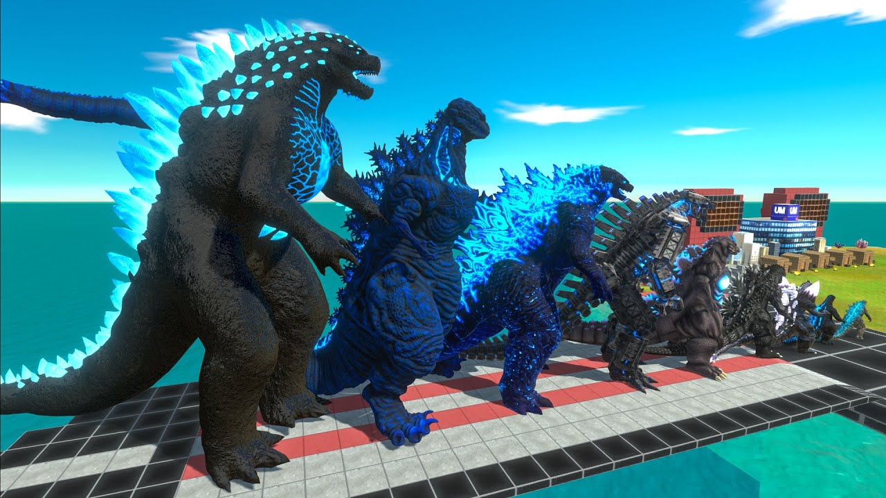EVOLUTION of Dark SHIMO GODZILLA Size Comparison VS Team Leviathan BLOOP + KING TITAN + MEGALODON