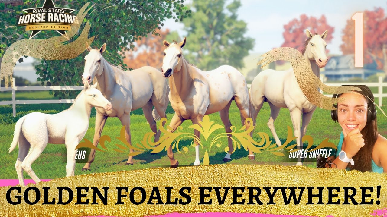 Breeding a barn full of GOLDEN HORSES! Loads of Perfect GOLD foals!? Rival Stars Horse Racing