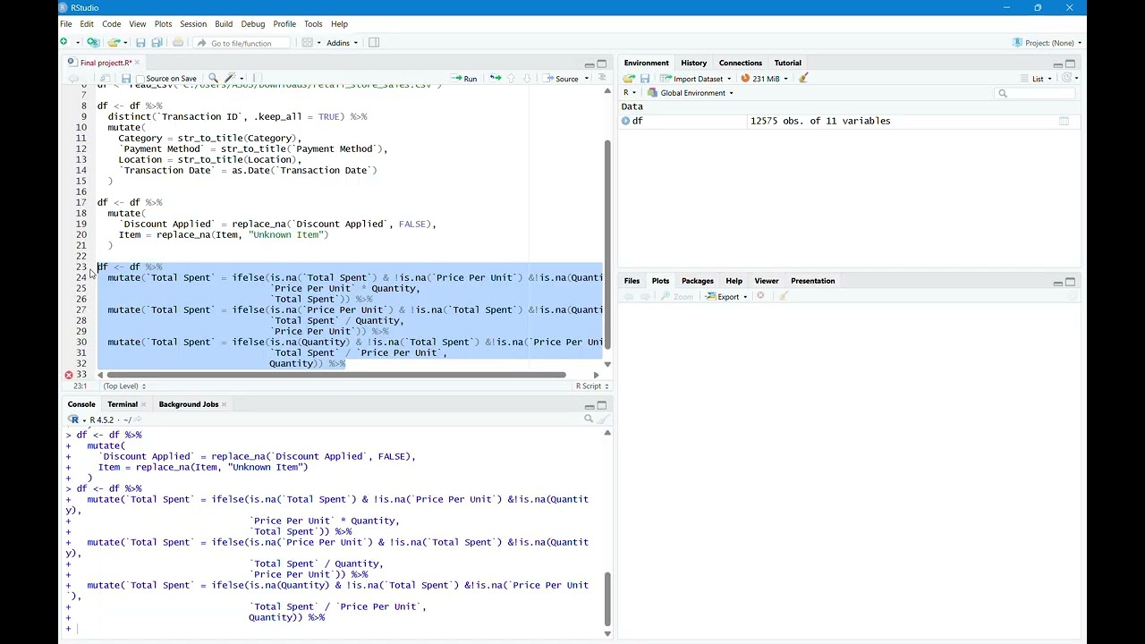 Proses Cleaning Data di RStudio