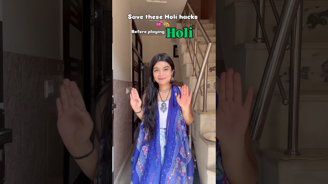 Save this hack before playing Holi ! 👀🫣 #shorts #explorepage #holi #hack #holihacks