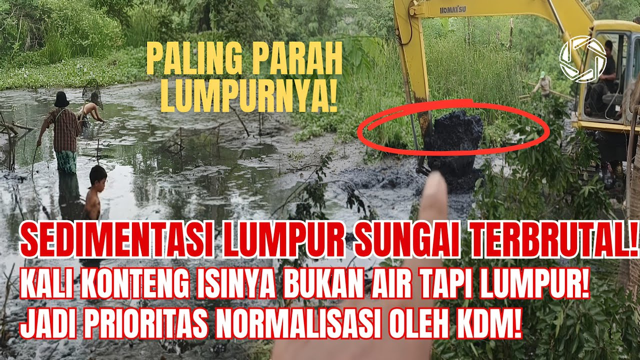 PRIORITAS KDM❗NORMALISASI KALI KONTENG BEKASI ISINYA BUKAN AIR TAPI SEDIMENTASI LUMPUR BRUTAL❗#kdm