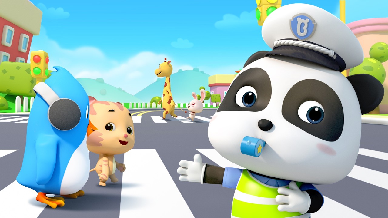 Baby Panda Directs the Traffic | Kids Role Play | Best Job & Profession Songs for Kids | BabyBus