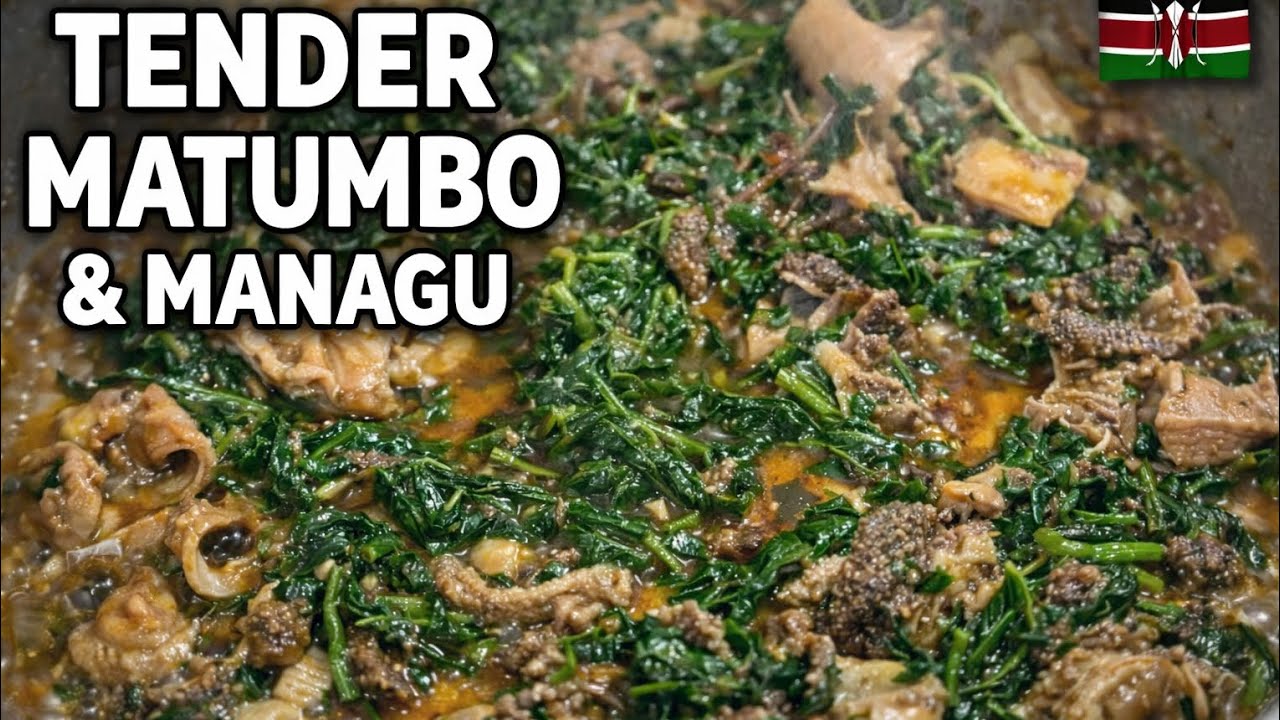 Easy Managu and Matumbo Recipe | Authentic Kenyan Meal #tripe #foodyoutube 