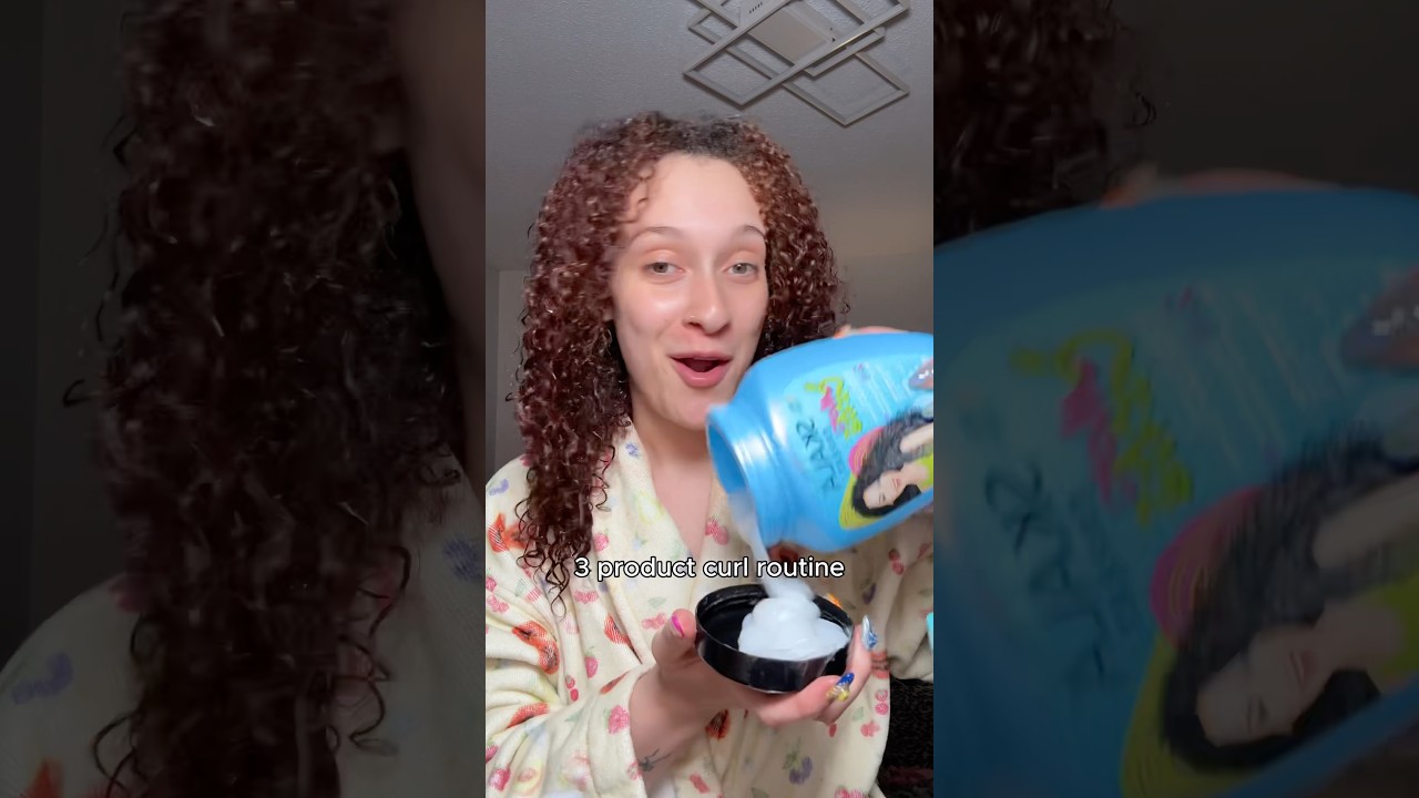 3 PRODUCT EASY CURLY HAIR ROUTINE!! #curlyhair #hairstyletutorial