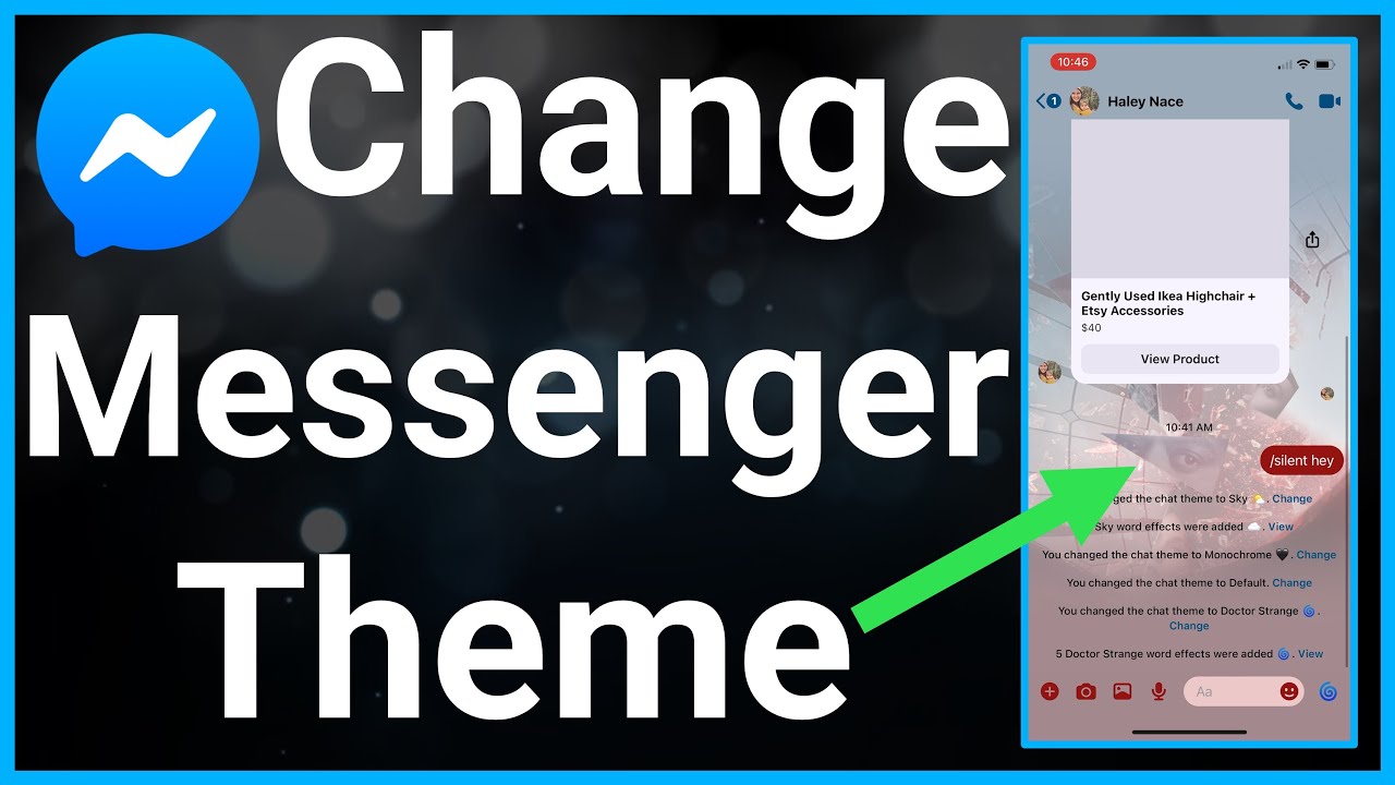 Как изменить тему Messenger