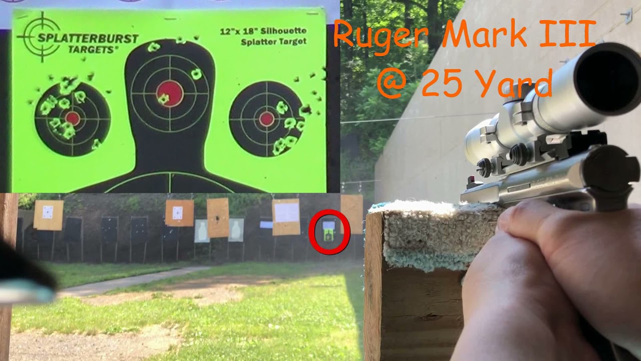 轻松惬意的点22手枪瞄准射击