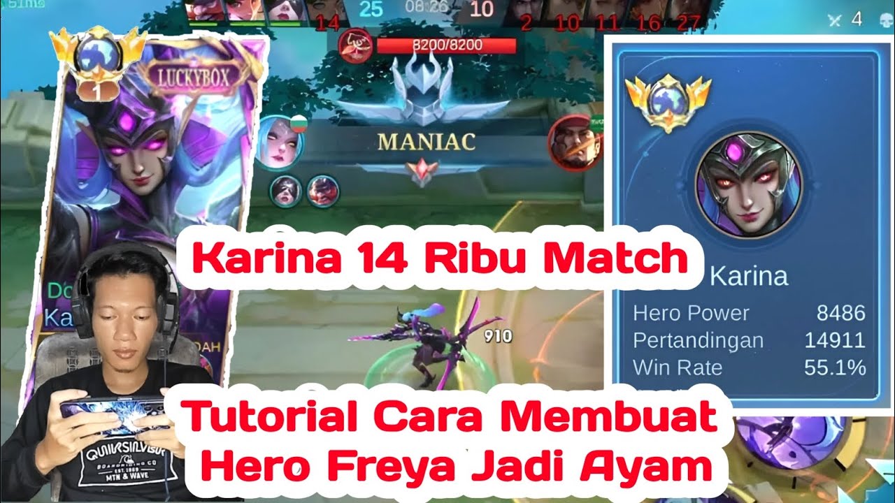 Tutorial Cara Membuat Hero Freya Jadi Ayam🔥Build Terbaru Top Global Karina Tersakit🔥#fyp #viral 