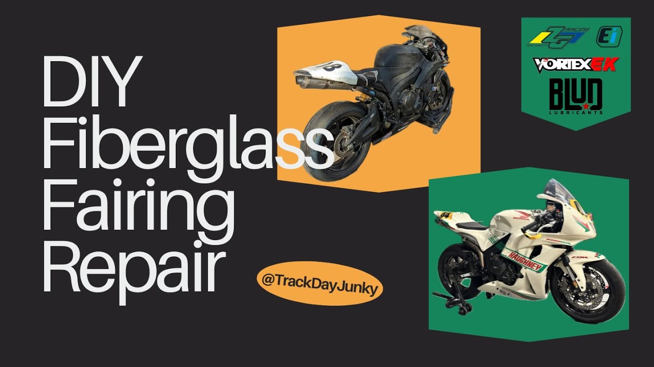 DIY Fiberglass Motorcycle Track Fairing Repair