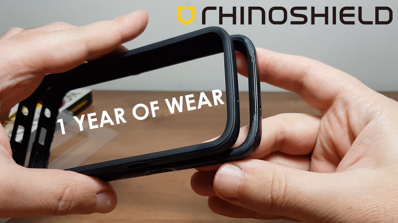 RhinoShield CrashGuard Bumper Case 1 Year of Wear Compare to New