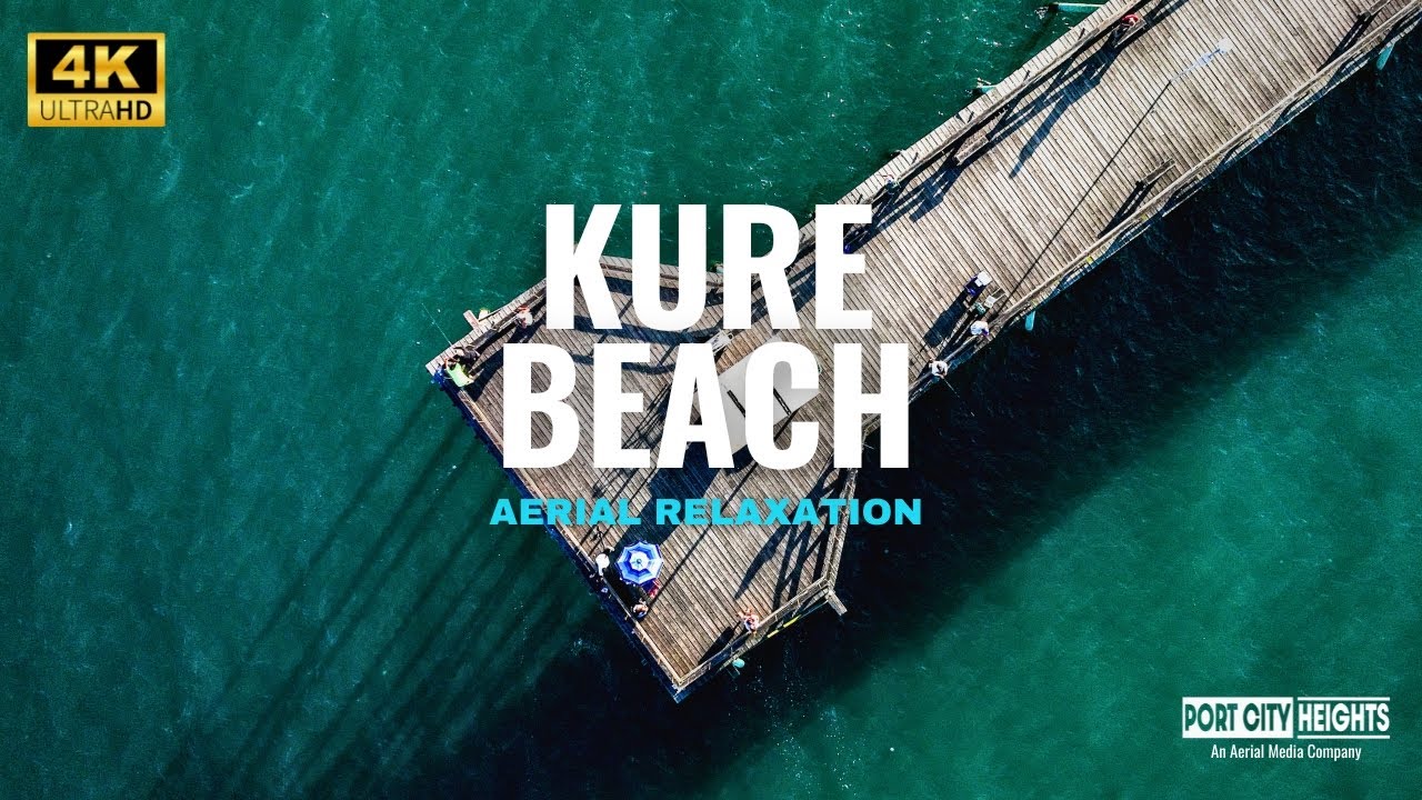 Kure Beach: An Aerial Relaxing Journey | Captured in 4k UHD | Beautiful Beaches and Homes by Drone