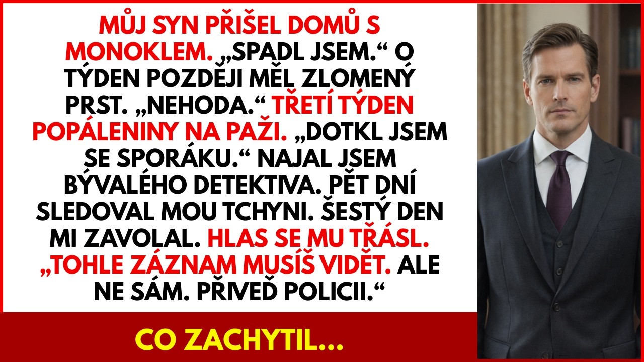 Syn měl každý týden nové modřiny. Najal jsem detektiva na tchyni. 6. den volal roztřesený