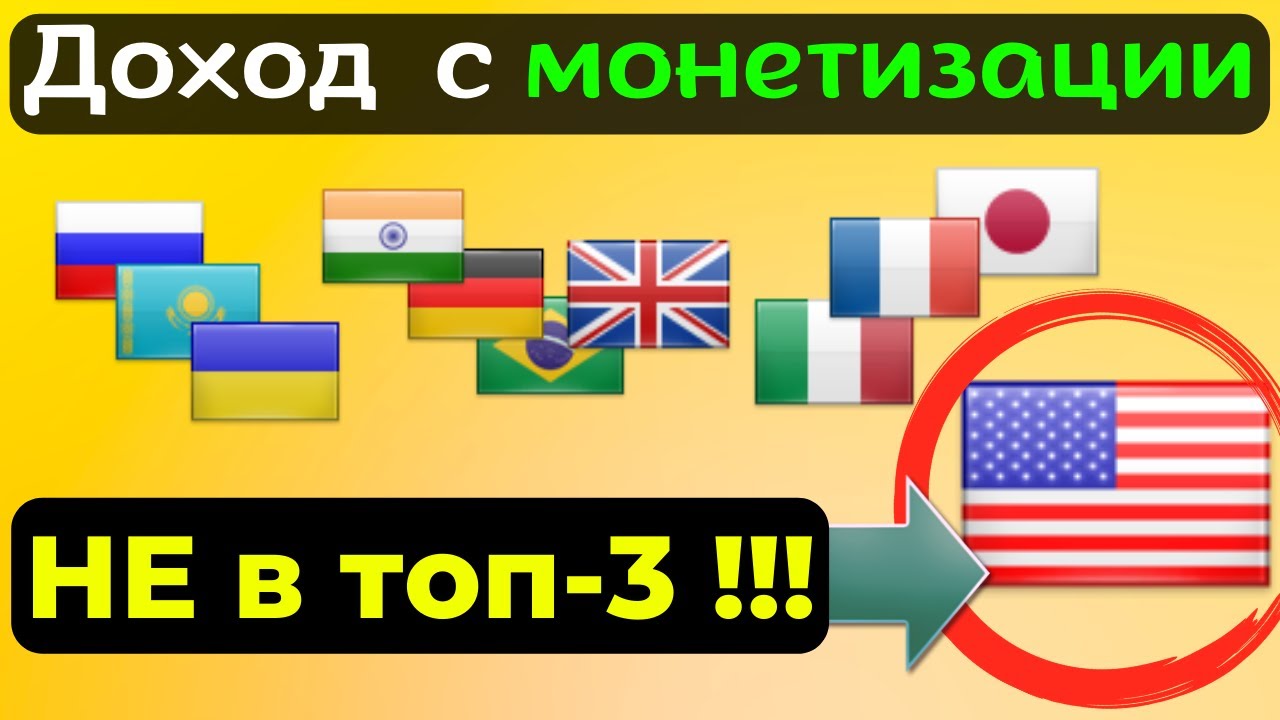 Монетизация YouTube со зрителей из разных стран / Сколько платит Ютуб за 1000 просмотров (cpm) ?