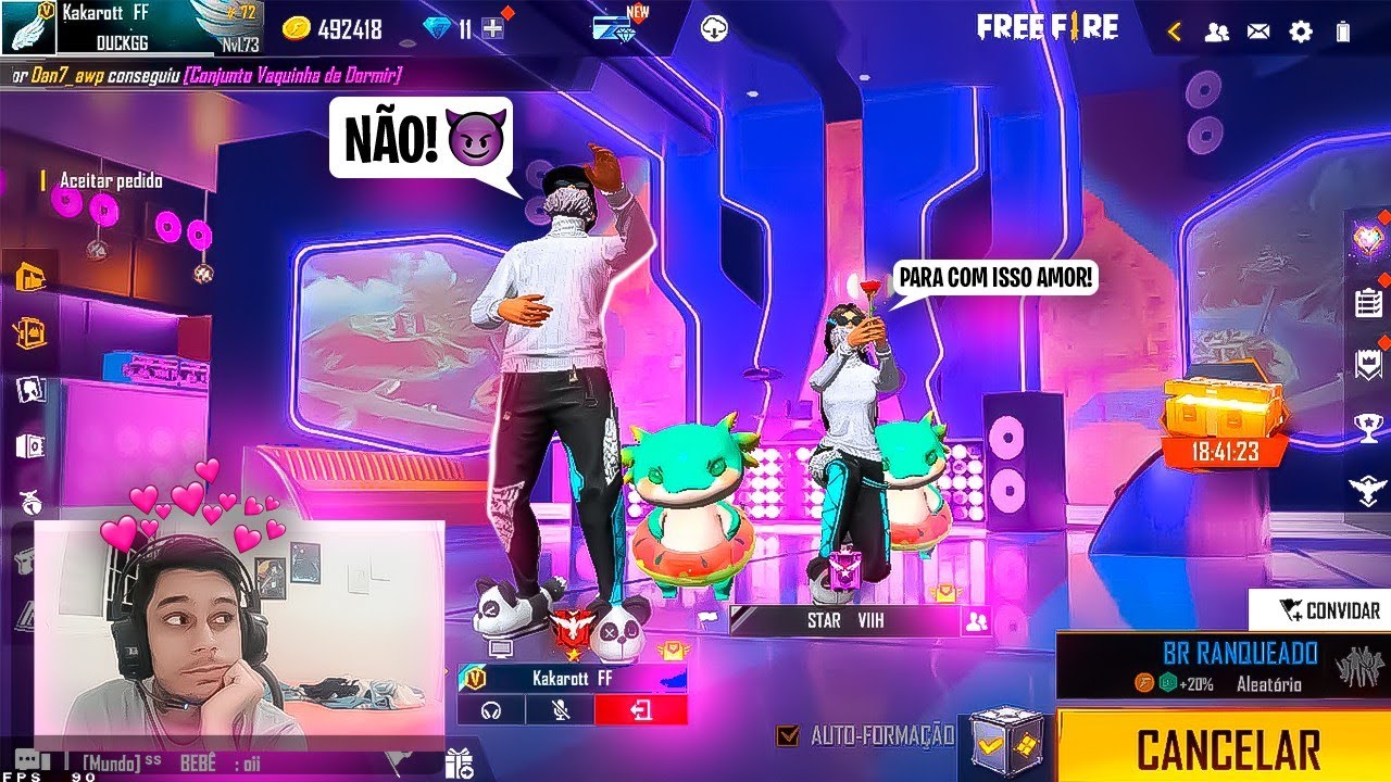 24 HORAS IRRITANDO MINHA NAMORADA FOFINHA NO FREE FIRE! 😍