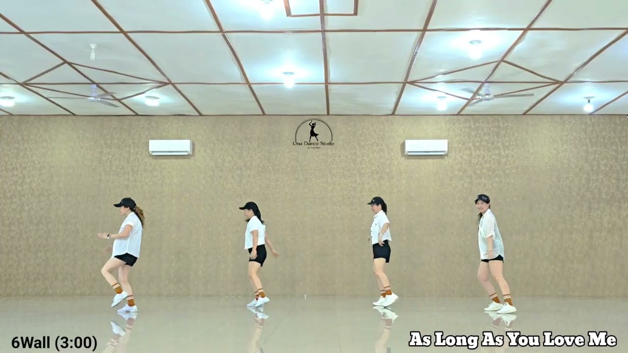 As Long as You Love Me - Line Dance // High Beginner - Demo #aslongasyouloveme #backstreetboys 😎🤍🖤🤍🖤