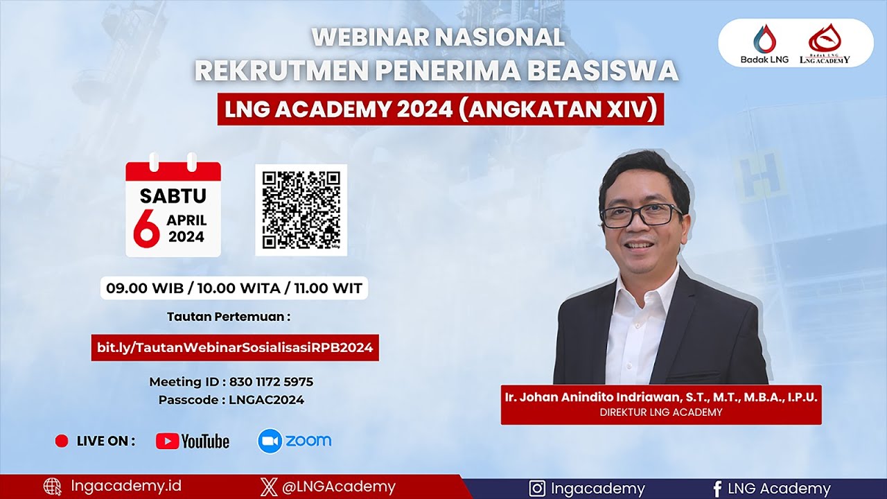 Webinar Rekrutmen Penerima Beasiswa LNG Academy 2024