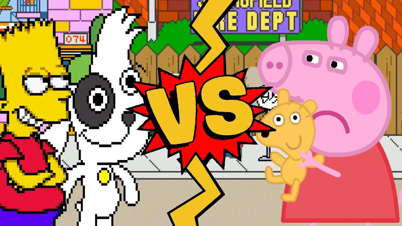 M.U.G.E.N Battles | Bart Simpson/Doki vs Peppa Pig