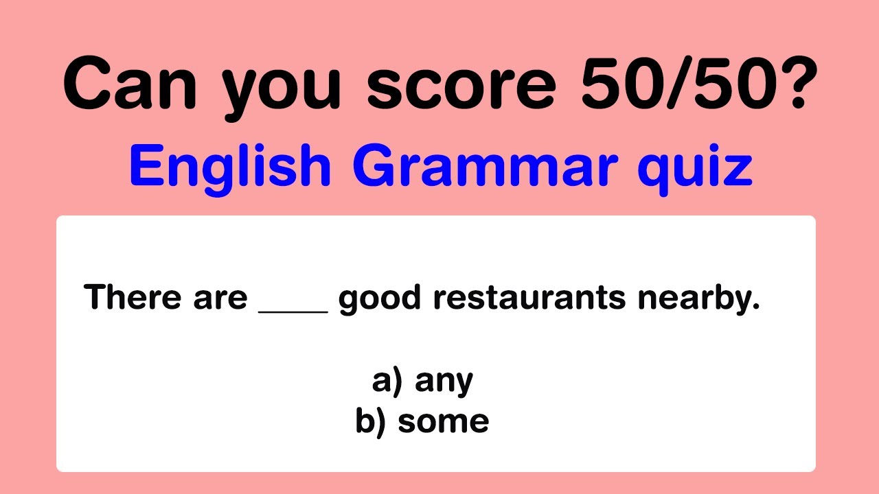 English Grammar Quiz | Can you score 50/50? #quiz #quizforstudents #quizzes #quiztime #grammarquiz