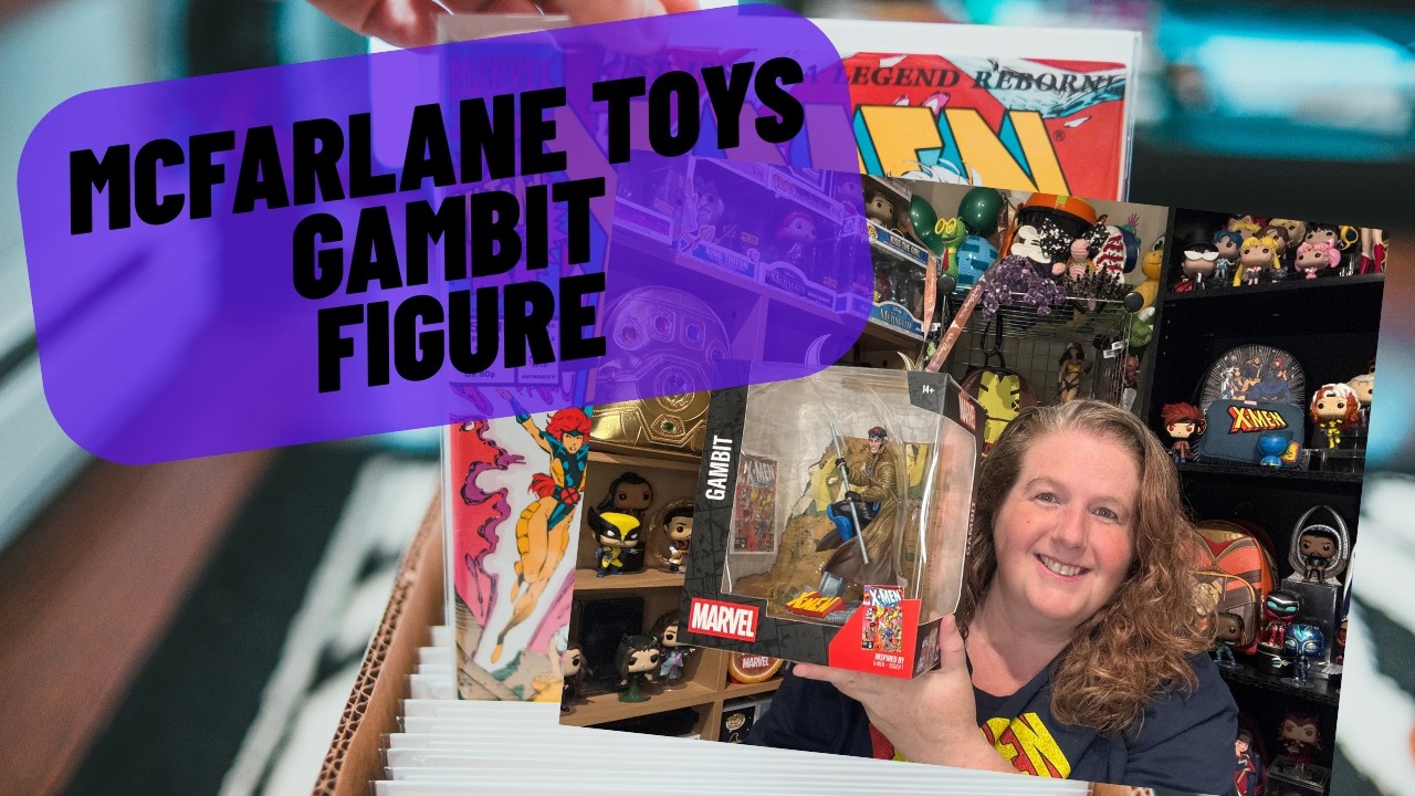 McFarlane Toys Marvel Collectibles X-Men Gambit (Issue 1 Comic) Figure | Gamestop | Unboxing