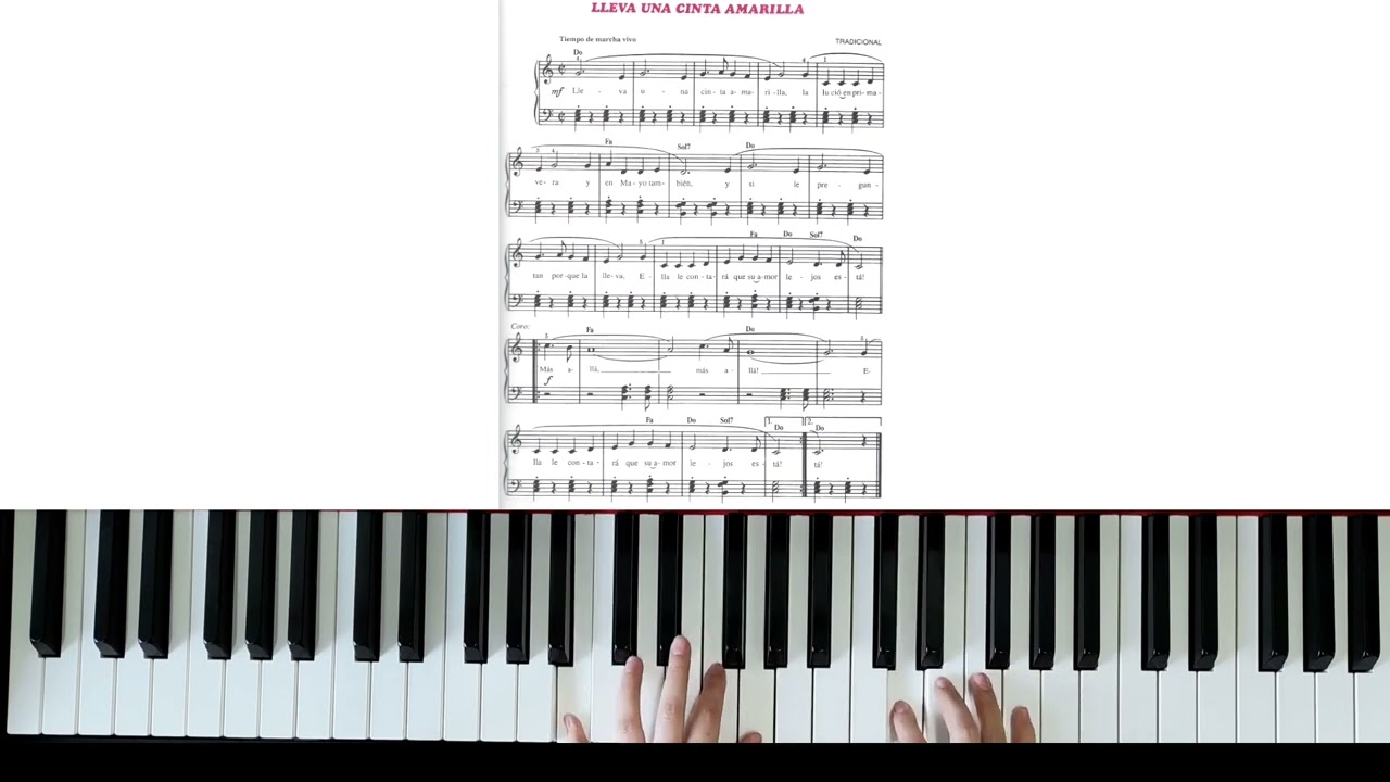Lleva una cinta amarilla Piano Principiantes Adultos Bastien