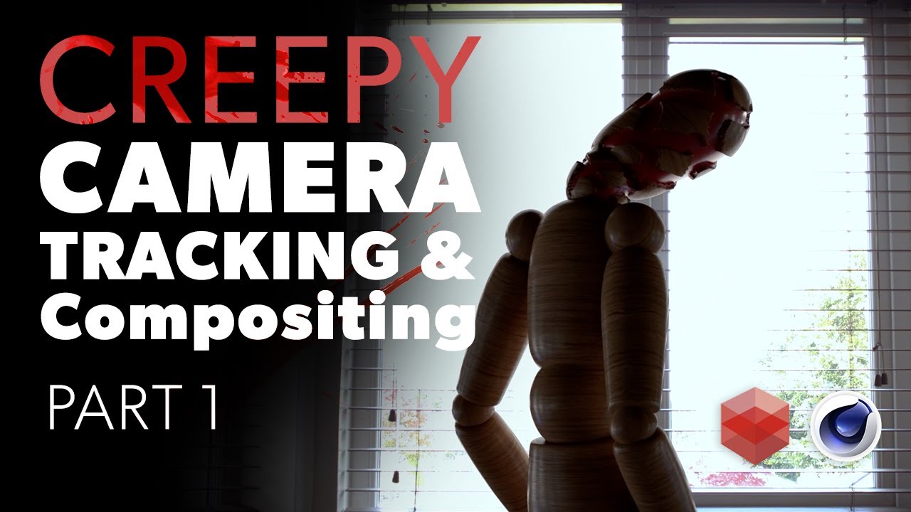 c4d tutorial - Creepy Camera Tracking & Compositing - Part 1 - [ c4d & Redshift ]
