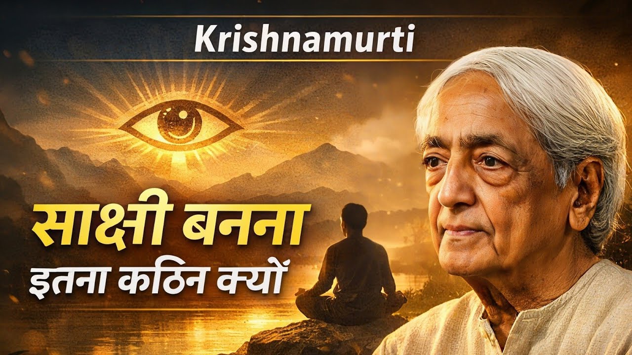   Krishnamurti: साक्षी बनना इतना कठिन क्यों | Mind Control नहीं, Awareness का सच
