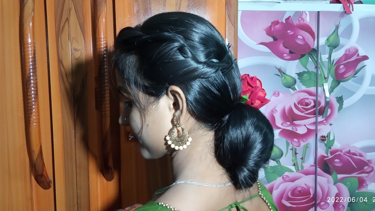 New Wedding Party Hairstyle Bun Opening | Beautiful Hair Play For Long Hair |