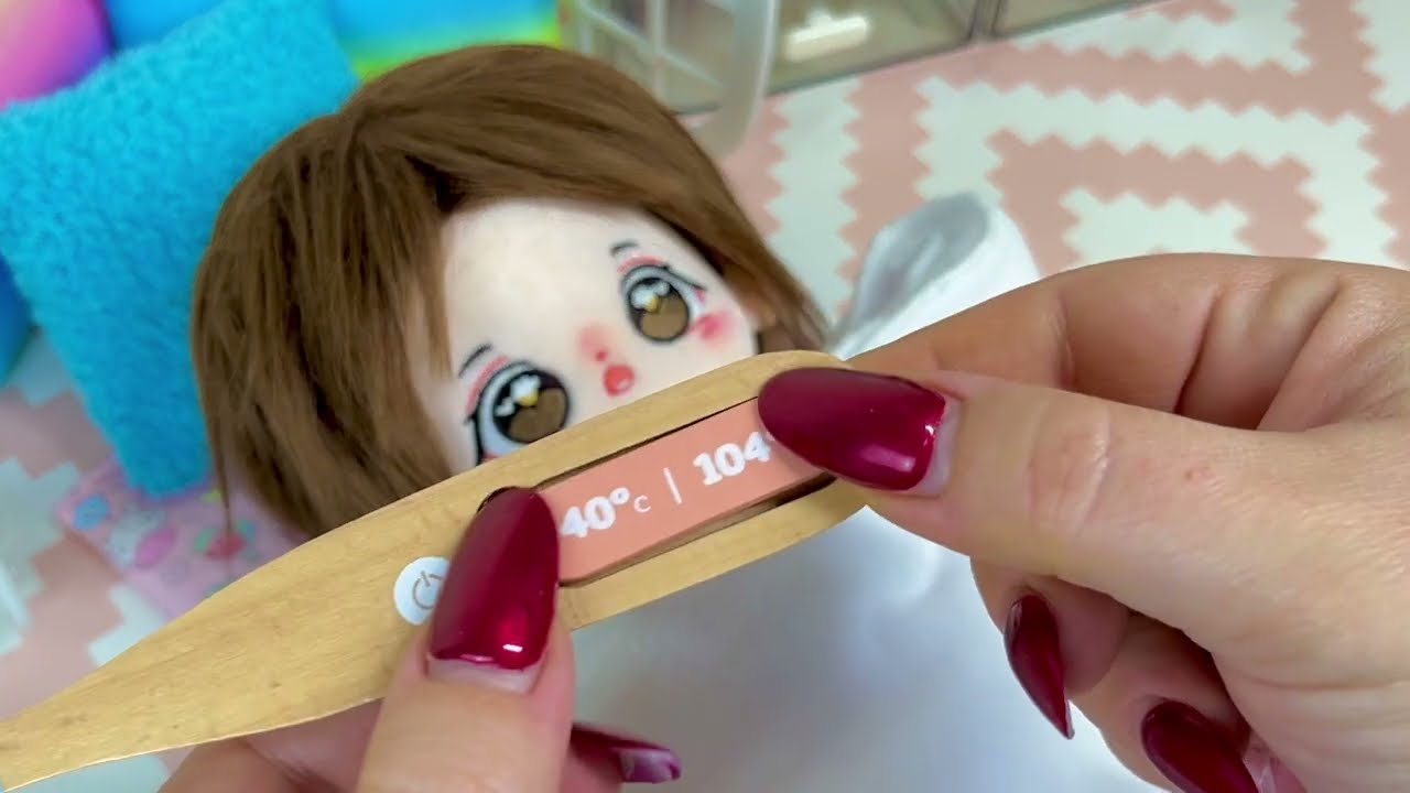 🤒 ¡Mimi Puff Está Malita! 🩺Cuidando a mi COTTON DOLL con Kit de Juguete 💖