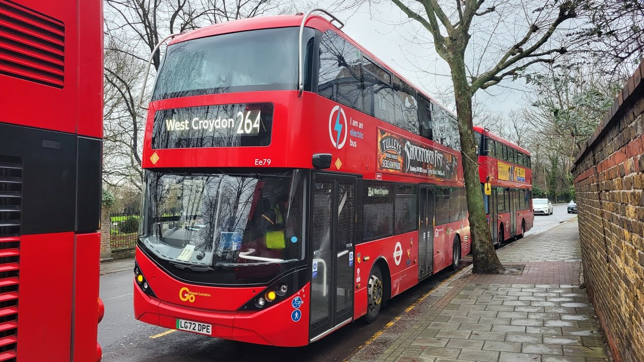 FULL ROUTE VISUAL | Ldn Bus Route 264: Tooting, St George's Hospital - West Croydon | Ee79 - LG73DPE