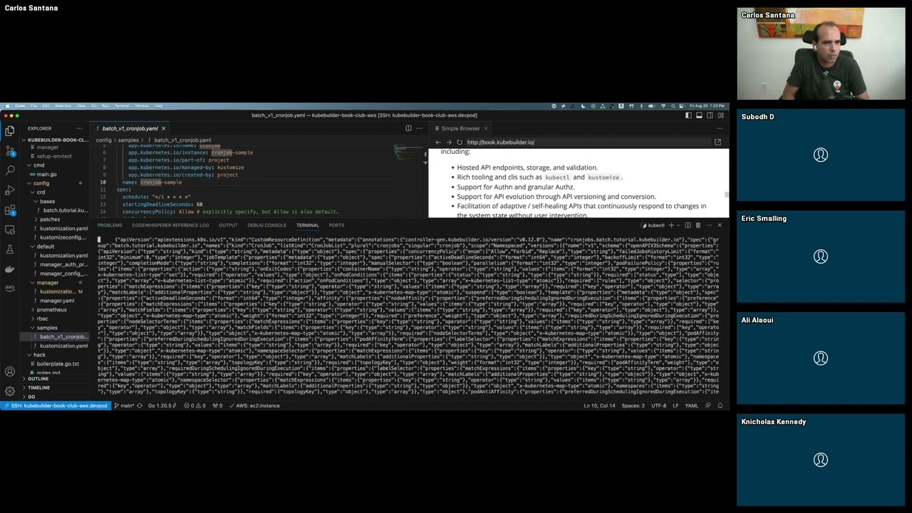 KubeBuilder Book - 2 of 5 - CNCF Kubernetes Book Club (Validation and Defaulter Webhooks)