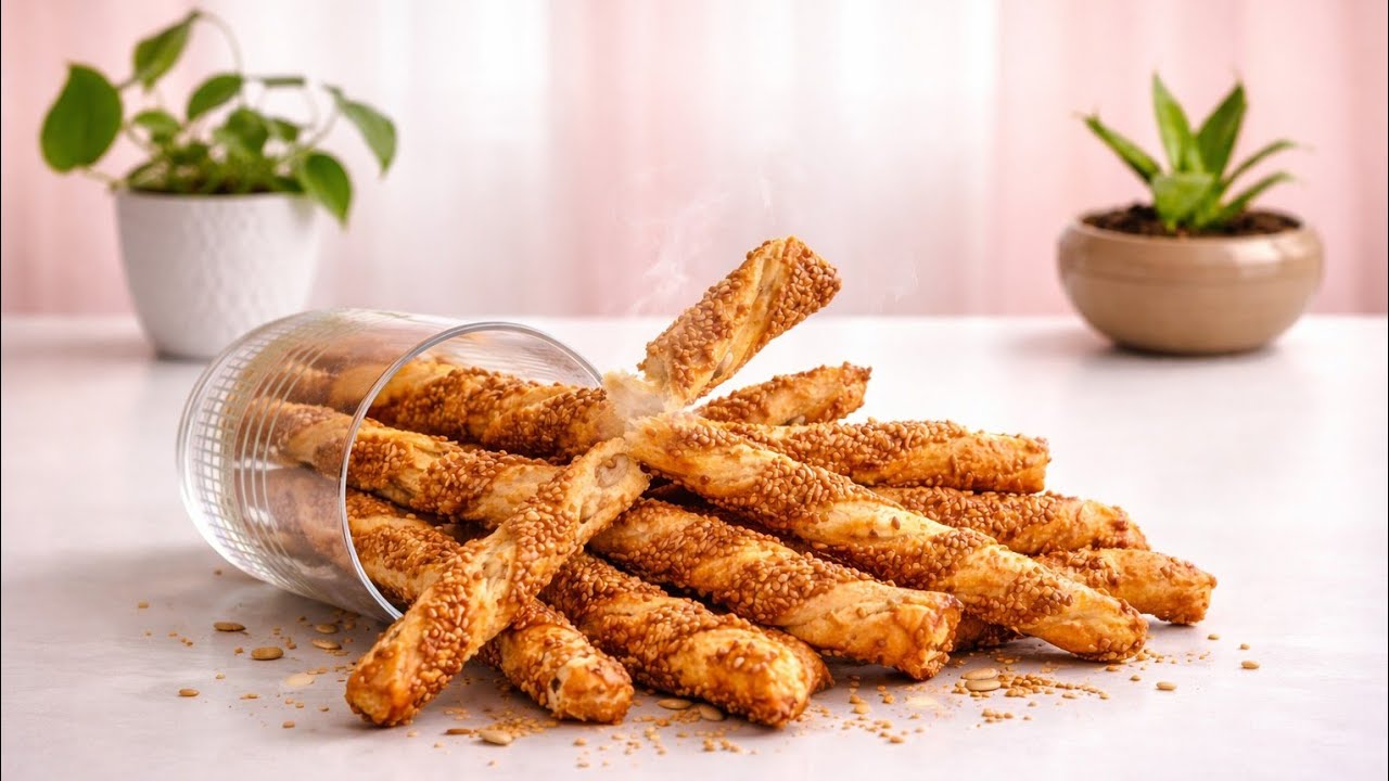 Super easy Crunchy Breadsticks  | Crispy Twists  #asmr #cooking 