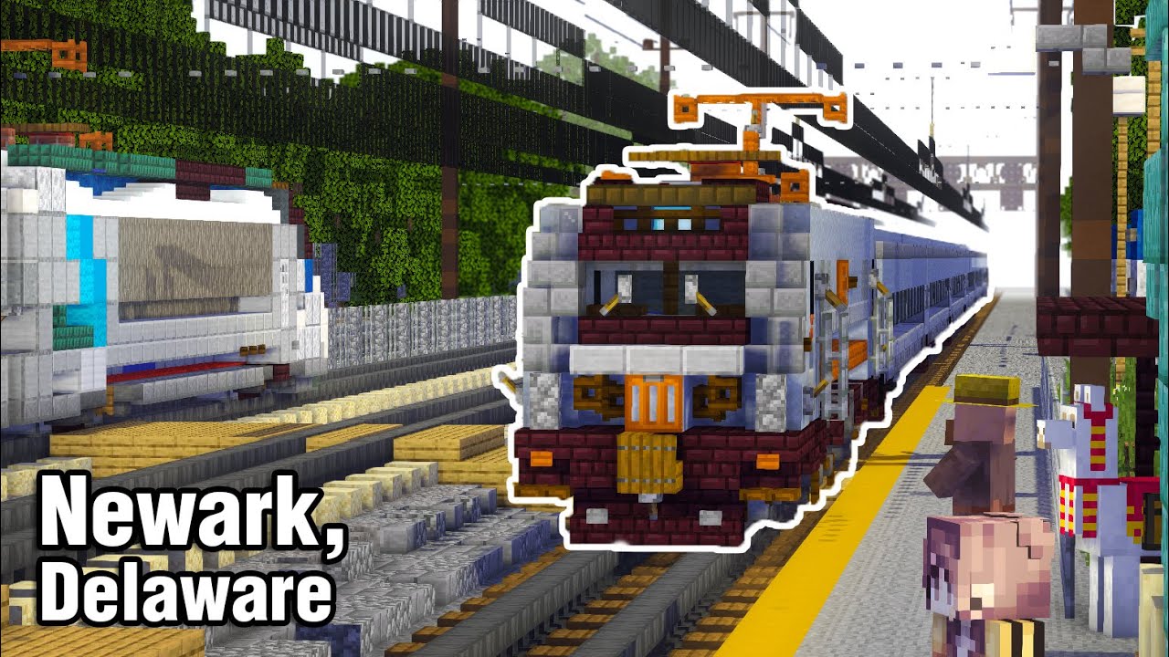 Minecraft Amtrak SEPTA Newark, Delaware Train Animation