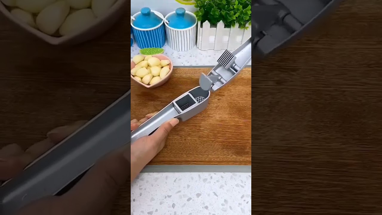 Garlic Press Mincer Ginger Crusher Peeler Squeezer Heavy Duty Zinc Alloy Garlic Presser Chopper