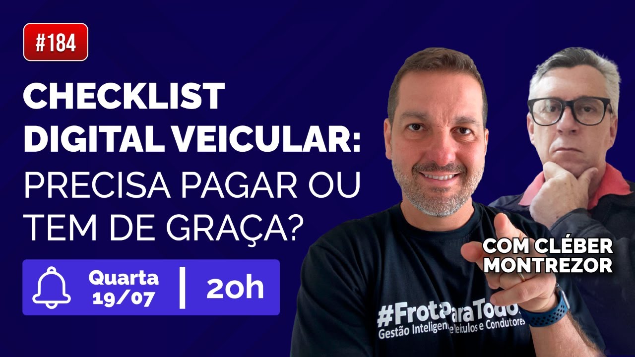 Sistema de Checklist Veicular Digital Grátis? Com Gestor de Frota Cléber Montrezor | Live 184