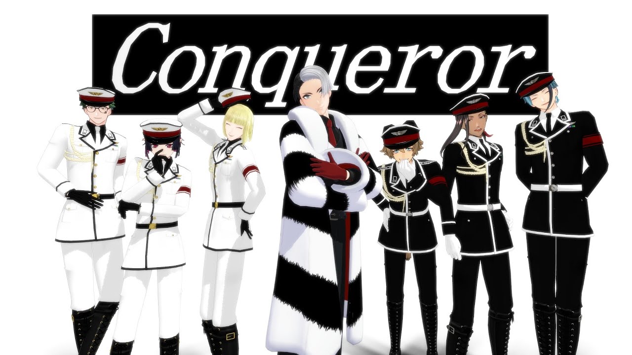 【MMDツイステ】Conqueror【クルーウェル】副寮長ズ,ラギー(軍服非公式衣装着替え)