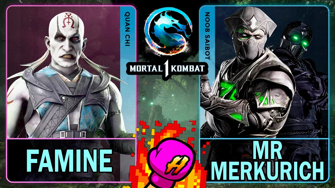 MK1 Famine (QUAN CHI) VS Mr Merkurich (NOOB SAIBOT)🥊Mortal Kombat 1🥊4K 60ᶠᵖˢ