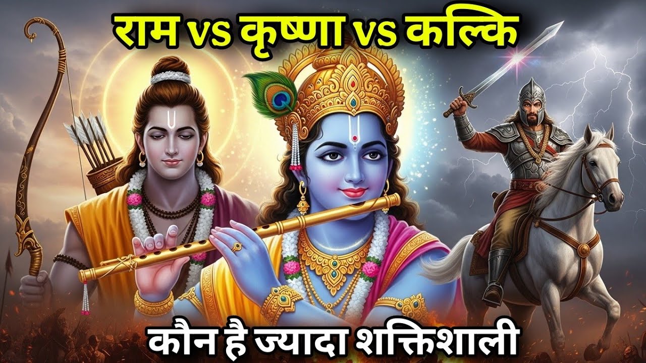 राम vs कृष्ण vs कल्कि — तीन अवतारों का असली रहस्य आखिर क्या है?