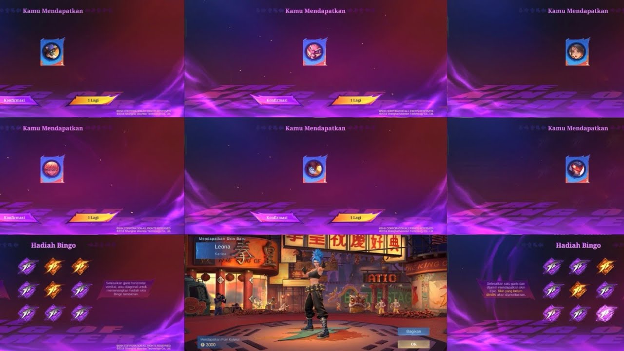 Gacha skin kof modal 30x spin auto panen skin - mobile legends 