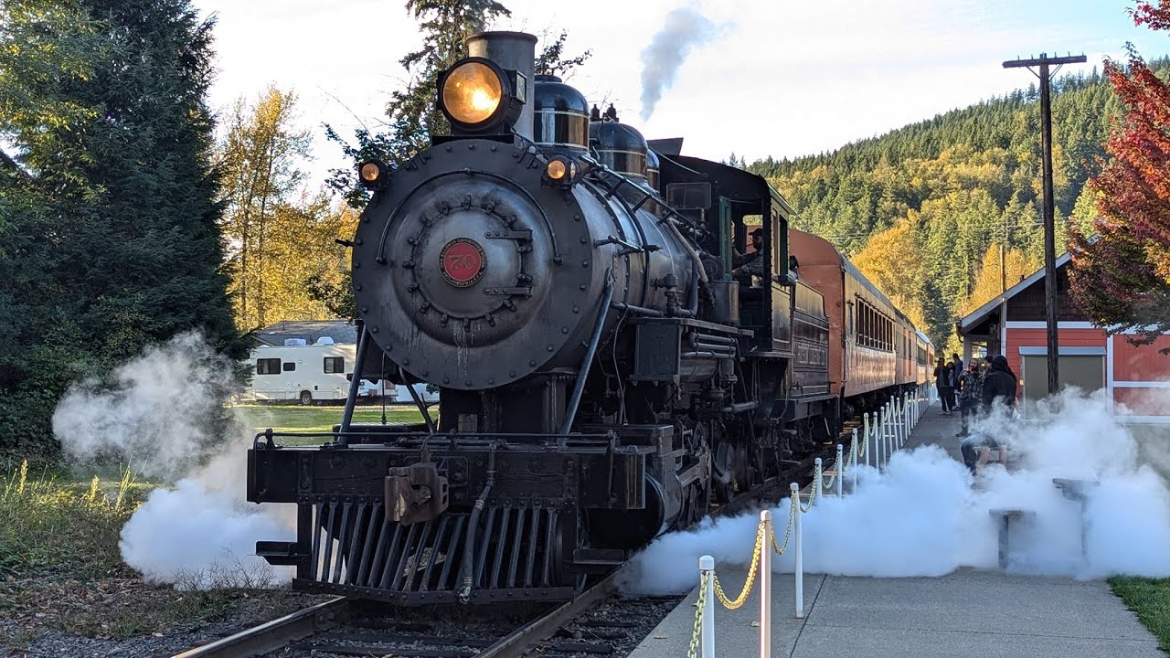 Polson Logging Co 2-8-2 #70 at the Mt. Rainier Scenic Railroad