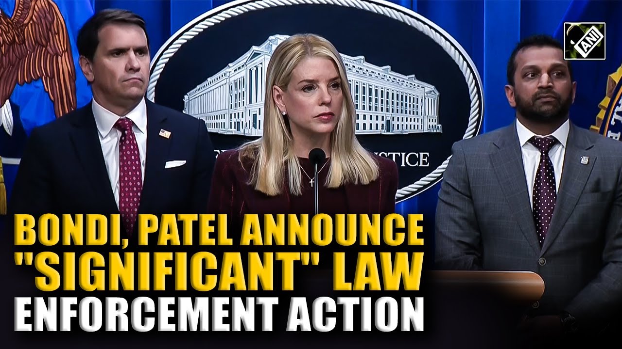 US Attorney General Pam Bondi, FBI Director Kash Patel announce 