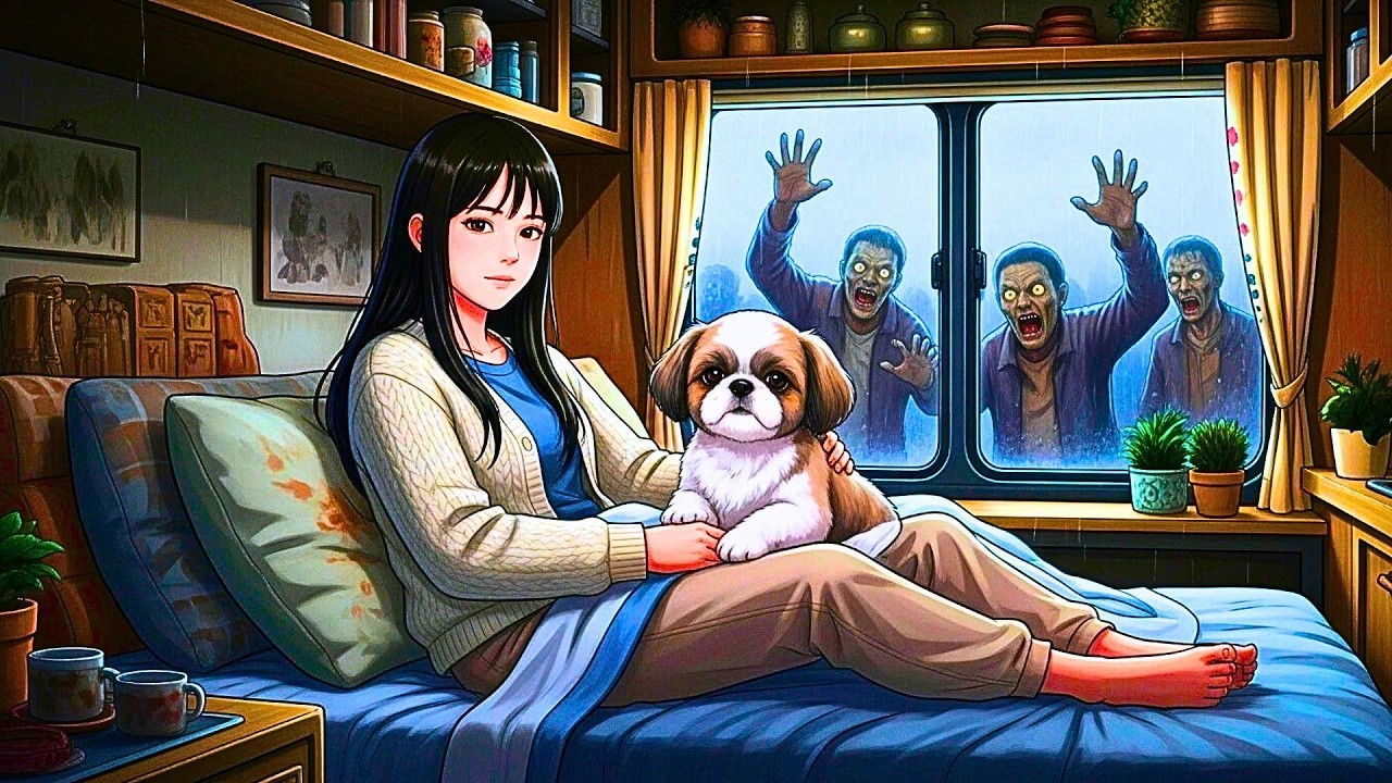We Live In A Van While Zombies Rule The World | Ghibli Stye Animation | Calm Relaxing Video