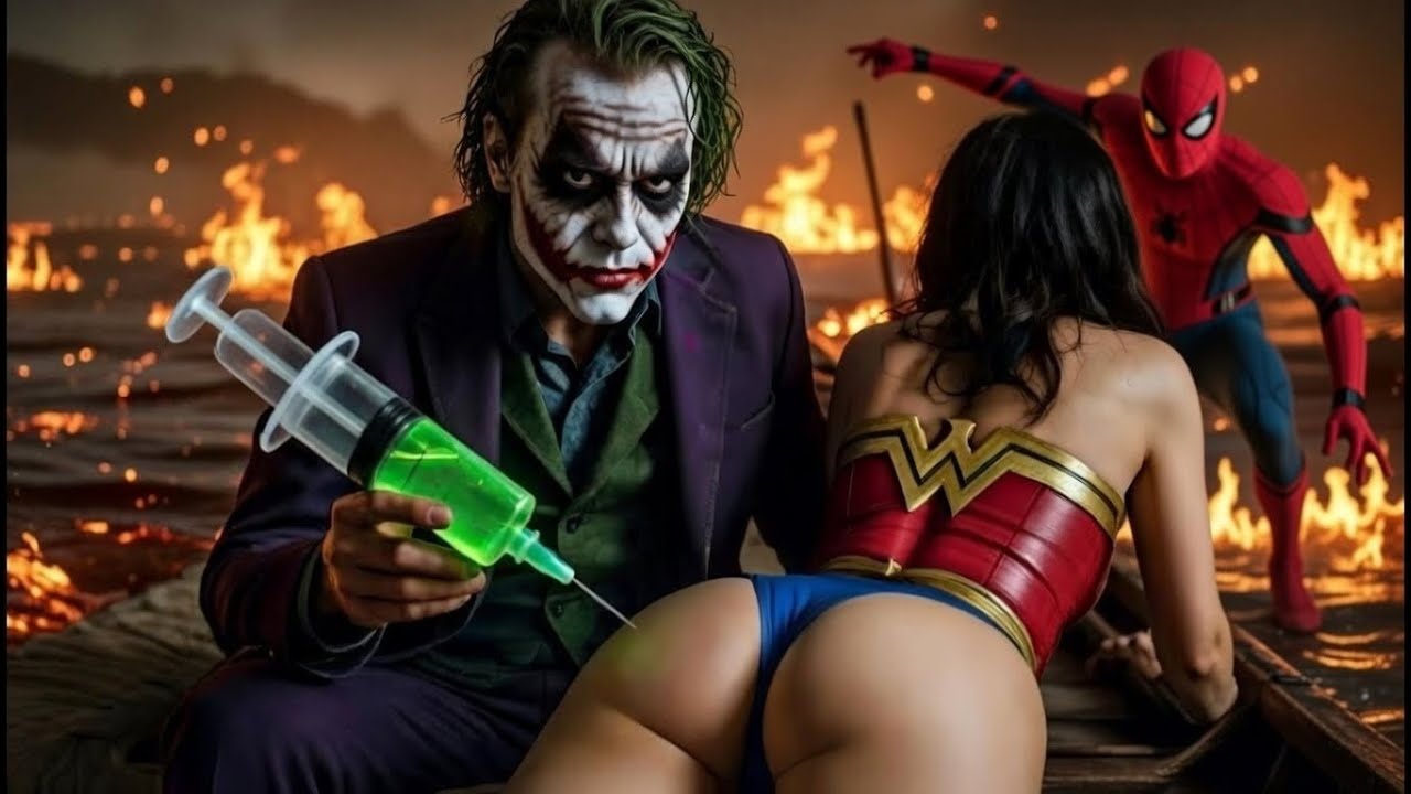 When Heroes Lose Control — Spider-Man & Wonder Woman Fight Joker and Red Hulk Jr | AI Short Film