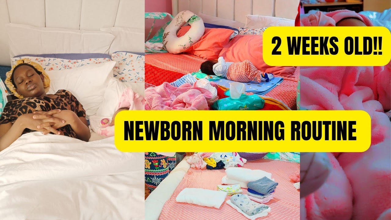 NEWBORN MORNING ROUTINE/ REAL LIFE/  2 WEEKS OLD#baby #morningroutine