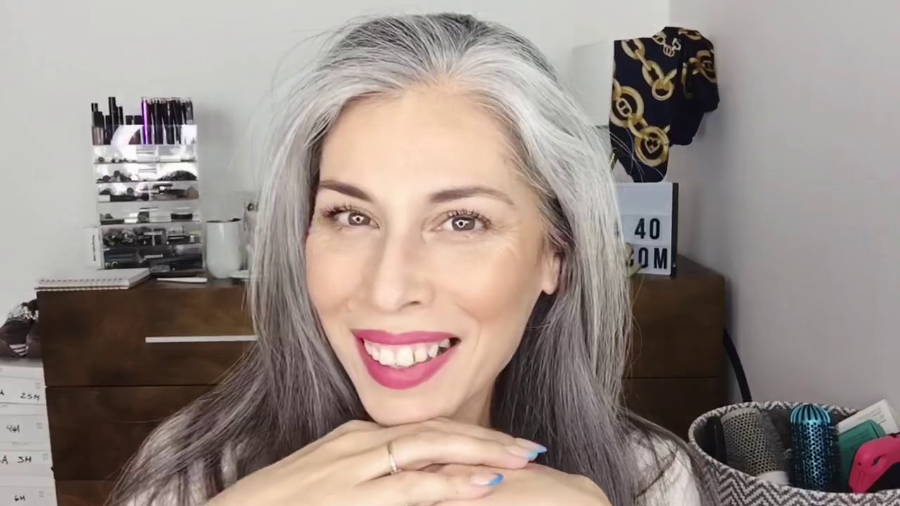 Maquillaje para principiantes #makeup #silverhair#canas #maquillajededia